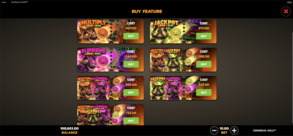 Cerberus Gold slot machine buy bonus